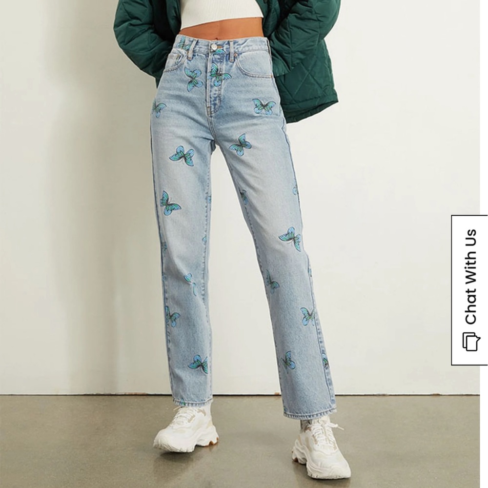PacSun Butterfly Dad Jeans